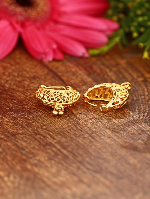 traditional 1gm gold plated bucket bali ear ring - 18397397 - Very Small Image - 1