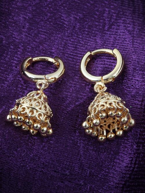 traditional wear jhumka bali earring - 18397460 - Very Small Image - 1
