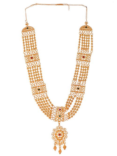 gold plated layered necklace - 18397888 - Very Small Image - 1