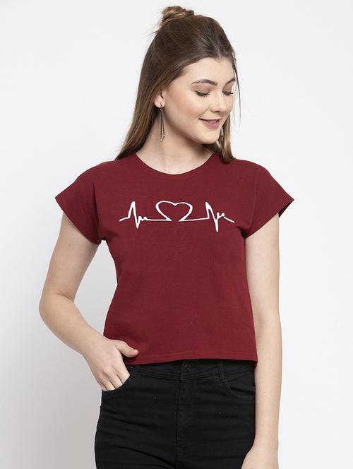 round neck graphic crop top - 18398148 - Very Small Image - 1