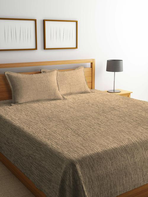 klotthe parrotgreen woven design bed cover with 2 pillow covers - 18399141 - Very Small Image - 1