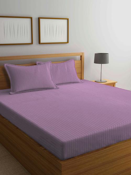 klotthe pink 210 tc cotton blend double bedsheet with 2 pillow covers - 18399525 - Very Small Image - 1