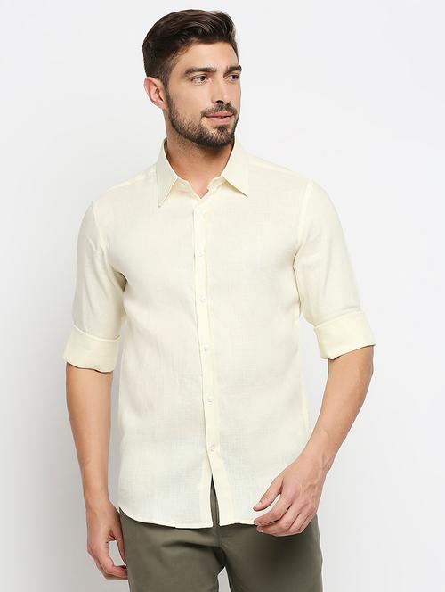 off-white solid casual shirt - 18399660 - Very Small Image - 1