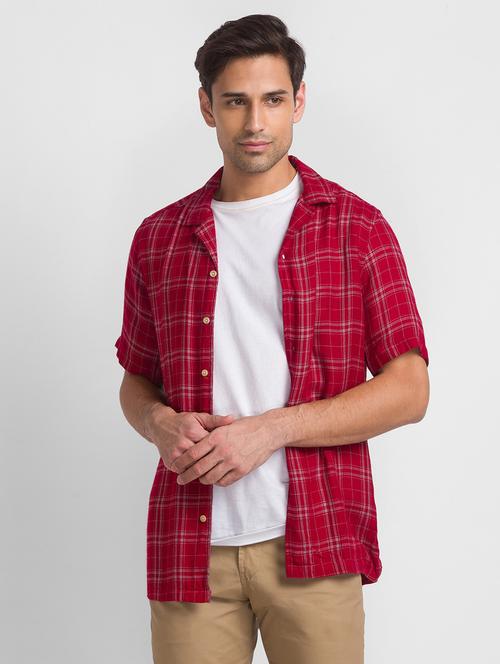 red checked casual shirt - 18399902 - Very Small Image - 1