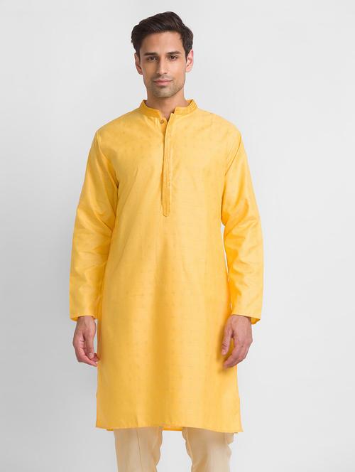 yellow solid medium kurta - 18399915 - Very Small Image - 1