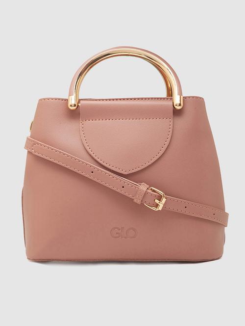 pink solid regular handbag - 18400049 - Very Small Image - 1