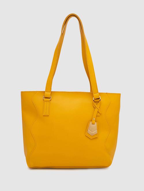 yellow solid regular handbag - 18400068 - Very Small Image - 1