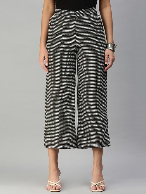 mid rise checkered palazzo - 18400069 - Very Small Image - 1