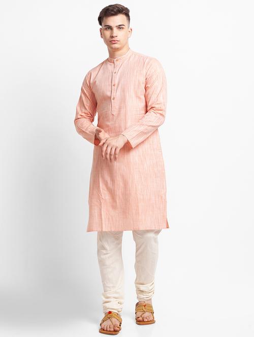 orange solid medium kurta - 18400275 - Very Small Image - 1