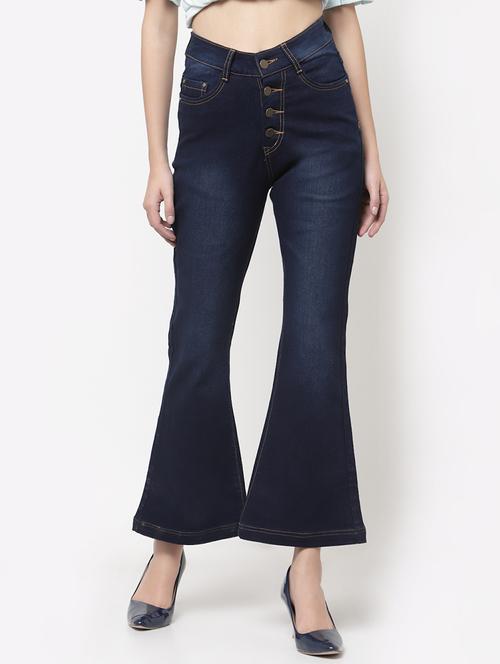 high rise stone washed bootcut jean - 18400405 - Very Small Image - 1