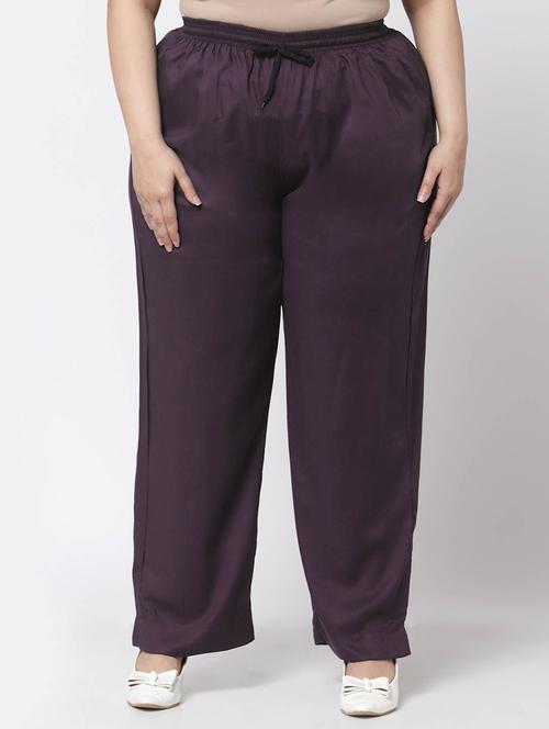 drawstring waist plus palazzo - 18400415 - Very Small Image - 1