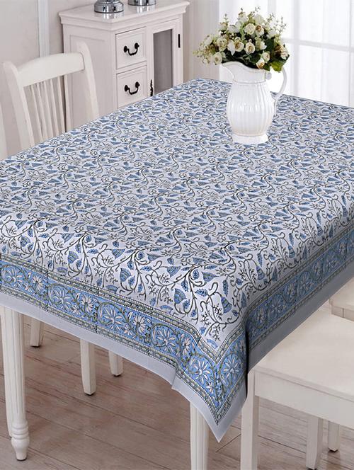 texstylers thick cotton 8 seater block print table cloth - 18400757 - Very Small Image - 1