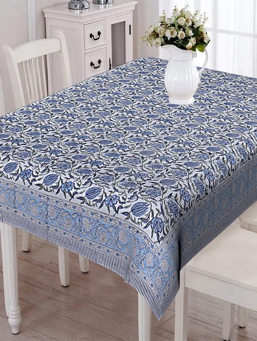 texstylers thick cotton 8 seater block print table cloth - 18400758 - Very Small Image - 1