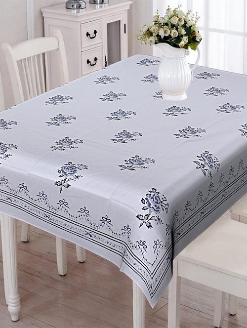 texstylers thick cotton 6 seater block print table cloth - 18400763 - Very Small Image - 1