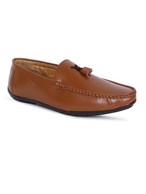 tan synthetic slip on shoes - 18401132 - Very Small Image - 1