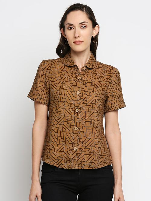 curved hem abstract shirt - 18401197 - Very Small Image - 1