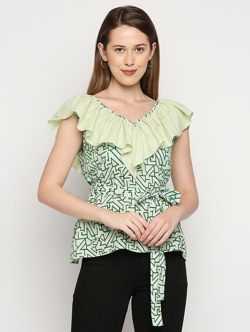 tie front abstract top - 18401213 - Very Small Image - 1