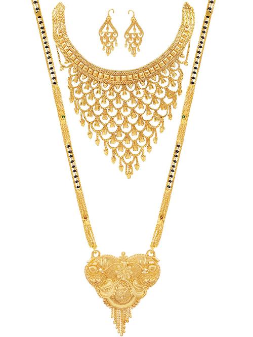 gold plated necklaces and earring - 18401540 - Very Small Image - 1