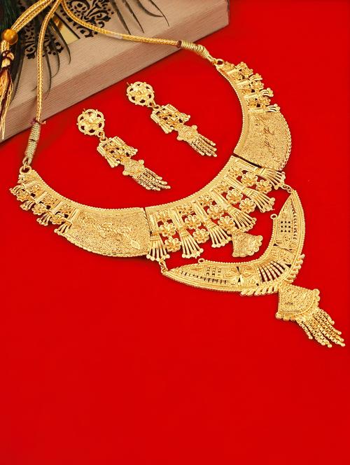 gold plated necklaces and earring - 18401653 - Very Small Image - 1