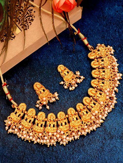 gold plated necklaces and earring - 18401661 - Very Small Image - 1