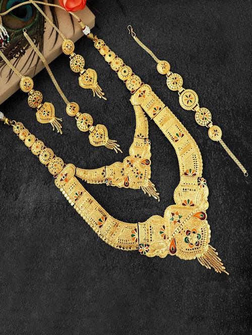 gold plated necklaces and earring - 18401679 - Very Small Image - 1