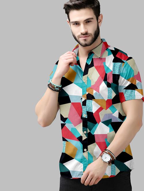 multi colored printed casual shirt - 18401794 - Very Small Image - 1
