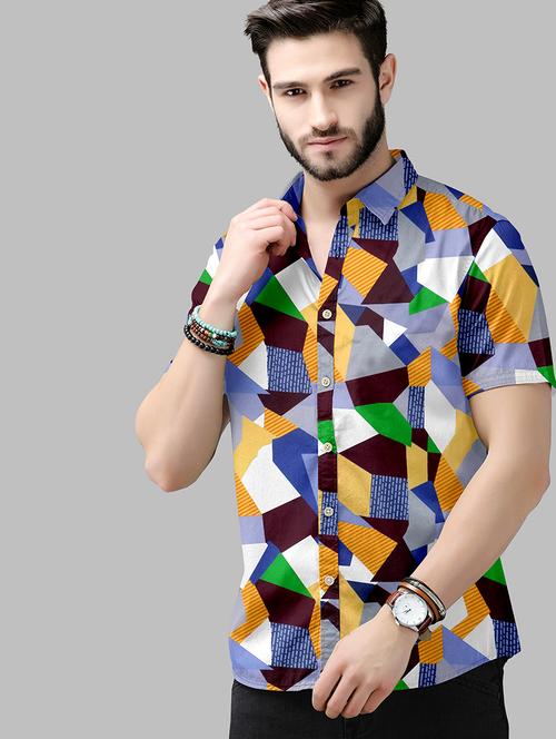 multi colored printed casual shirt - 18401795 - Very Small Image - 1