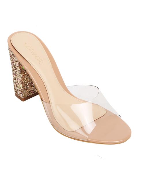 nude pu open thong sandals - 18401875 - Very Small Image - 1