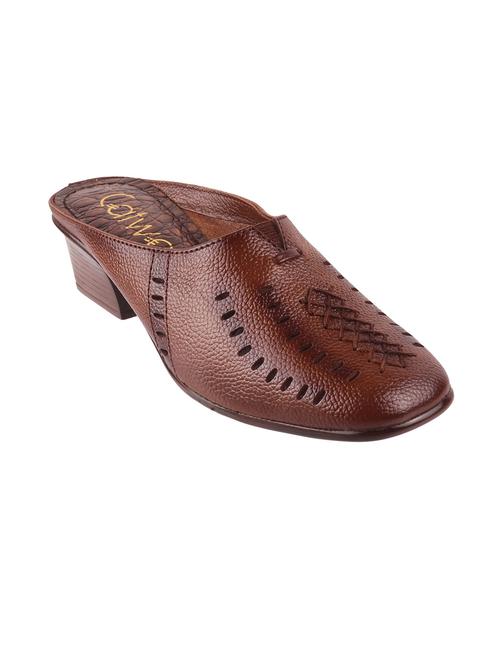 tan leather open thong sandals - 18401921 - Very Small Image - 1