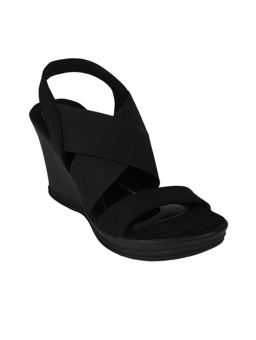 black synthetic slip on sandals - 18401924 - Very Small Image - 1