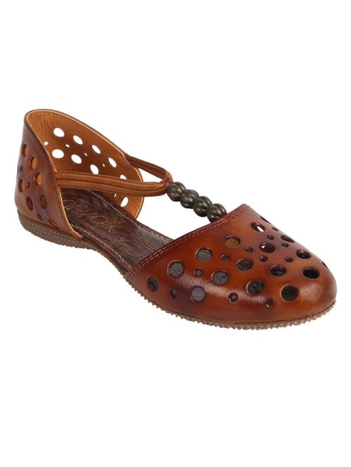 tan leather open thong sandals - 18401933 - Very Small Image - 1