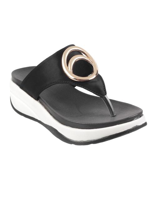 black synthetic back strap sandals - 18401940 - Very Small Image - 1