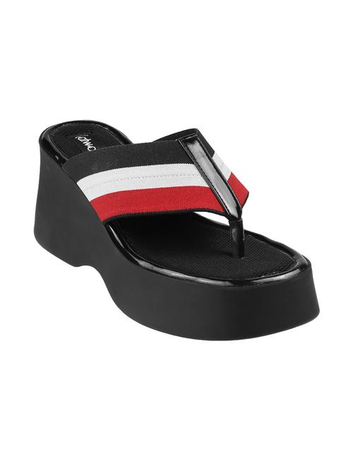 black synthetic slip on sandals - 18402006 - Very Small Image - 1