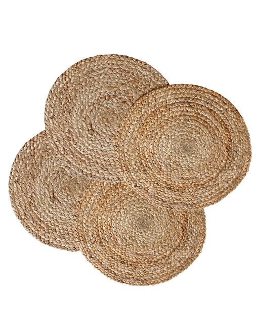 dr.soft natural jute anti slip table placemats 35 cms round, set of 4 - 18403098 - Very Small Image - 1