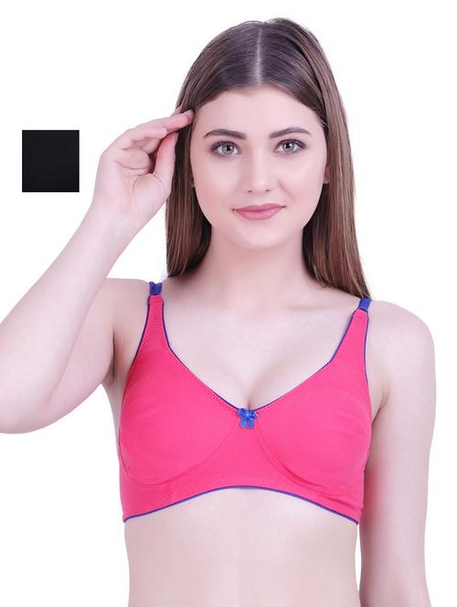 pack of 2 solid regular bra - 18403130 - Very Small Image - 1