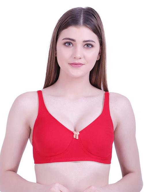 red solid regular bra - 18403225 - Very Small Image - 1