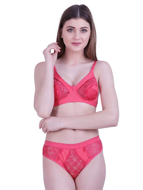 lace detailed regular bras and panty set - 18403427 - Very Small Image - 1