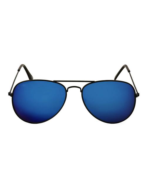 alfalah black & blue metal aviator unisex sunglasses a28 - 18403725 - Very Small Image - 1