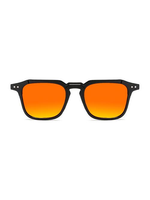 royalmede yellow & black rectangle polycarbonate unisex sunglasses - 18404846 - Very Small Image - 1