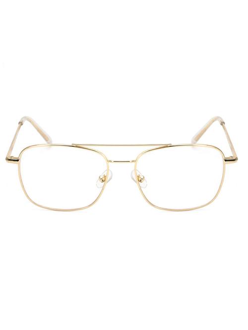 royalmede gold clear rectangle metal unisex sunglasses - 18404857 - Very Small Image - 1