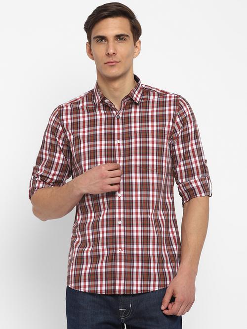 mens checks casual shirt - 18405084 - Very Small Image - 1