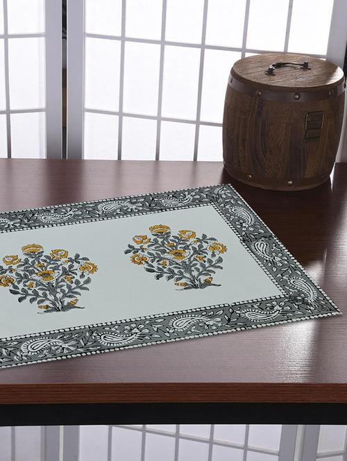 texstylers cotton canvas jaipuri block printed table placemats - 18405636 - Very Small Image - 1