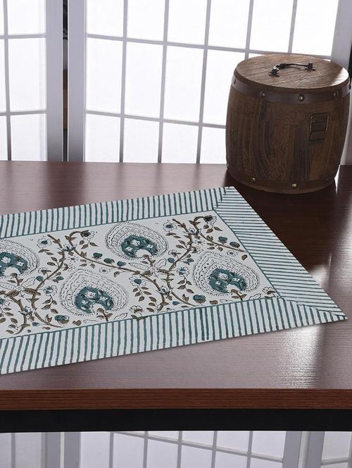 texstylers cotton canvas jaipuri block printed table placemats - 18405637 - Very Small Image - 1