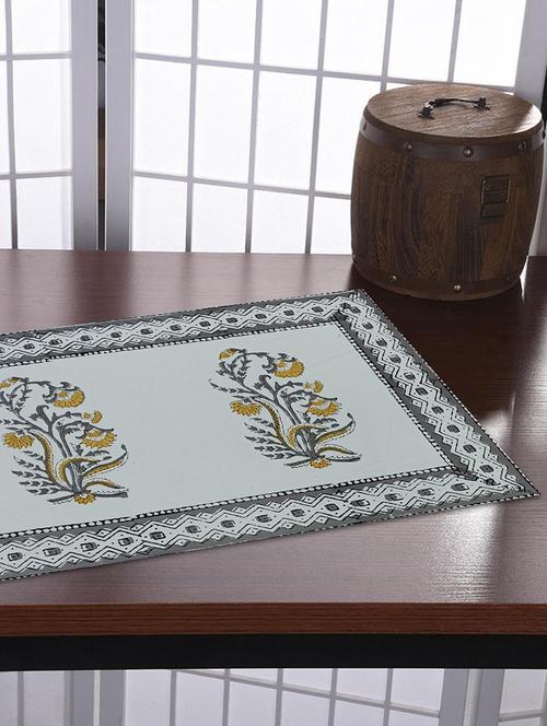 texstylers cotton canvas jaipuri block printed table placemats - 18405641 - Very Small Image - 1