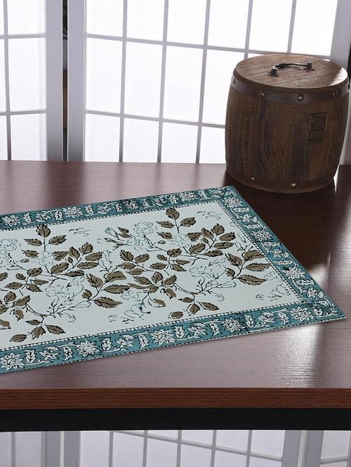 texstylers cotton canvas jaipuri block printed table placemats - 18405645 - Very Small Image - 1
