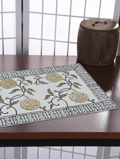 texstylers cotton canvas jaipuri block printed table placemats - 18405647 - Very Small Image - 1