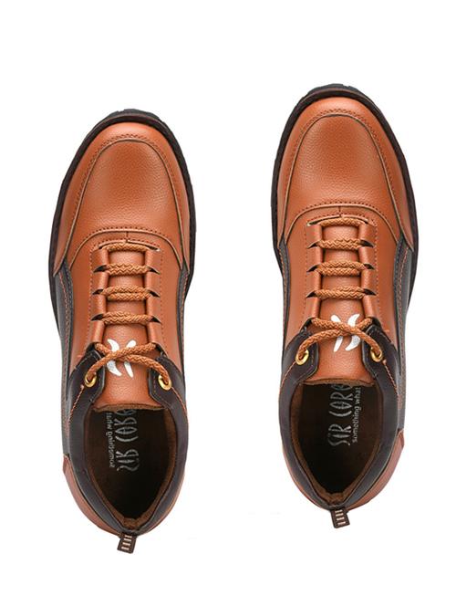 tan synthetic lace up shoes - 18405709 - Very Small Image - 1