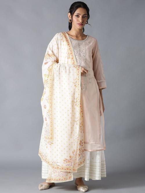 embroidered kurta palazzo set - 18406043 - Very Small Image - 1