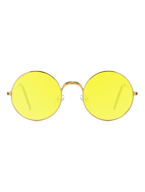 alfalah golden & yellow metal round unisex sunglasses - 18406196 - Very Small Image - 1
