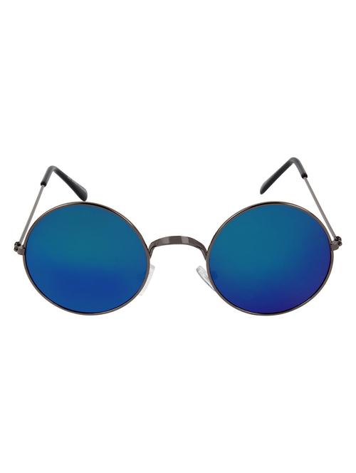 alfalah silver & mirrored metal round unisex sunglasses - 18406200 - Very Small Image - 1